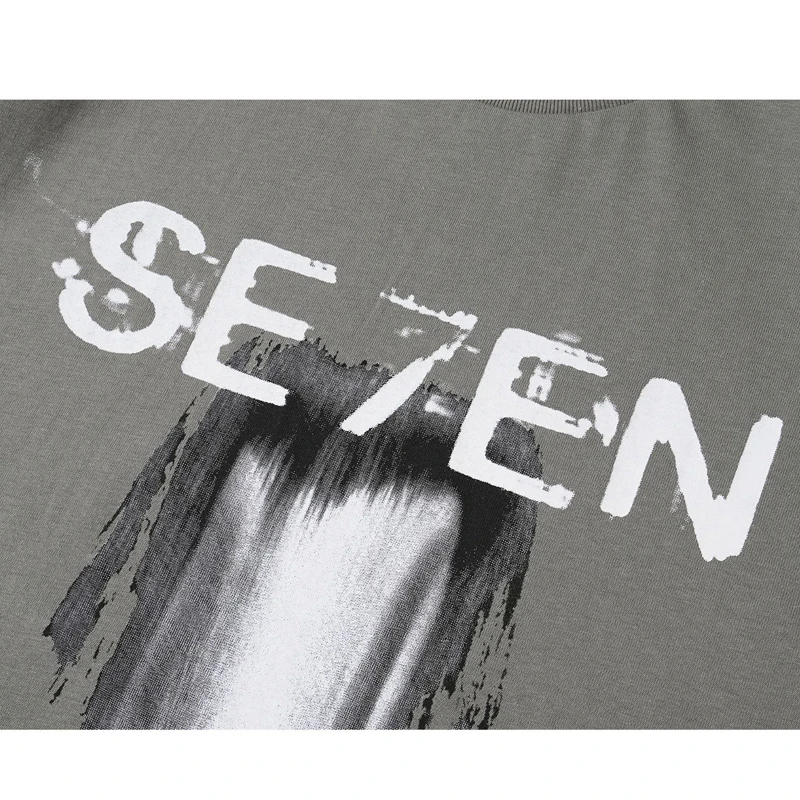 

ELKMU Streetwear Harajuku Horror Print T-shirt Mens Summer Short Sleeve Tshirt Fashion Tops Tees Male Shirts Loose HE805