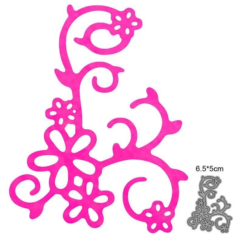 

Металлические штампы 2021, форма для вырезания, Цветочная лоза, граница, украшение, скрапбукинг, бумажный нож, форма, лезвие, перфоратор, трафа...