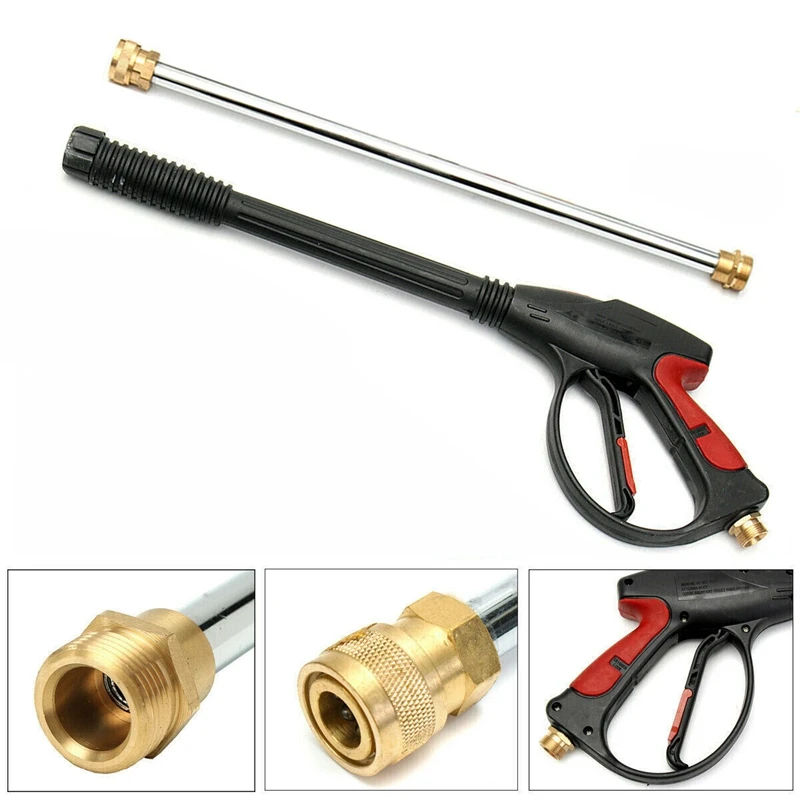 

4000PSI High Pressure Washer Spray G-Un,M22 14mm Car Washer Foam Cleaning Tool with 5 Nozzles and 30 Degree Curved Rod
