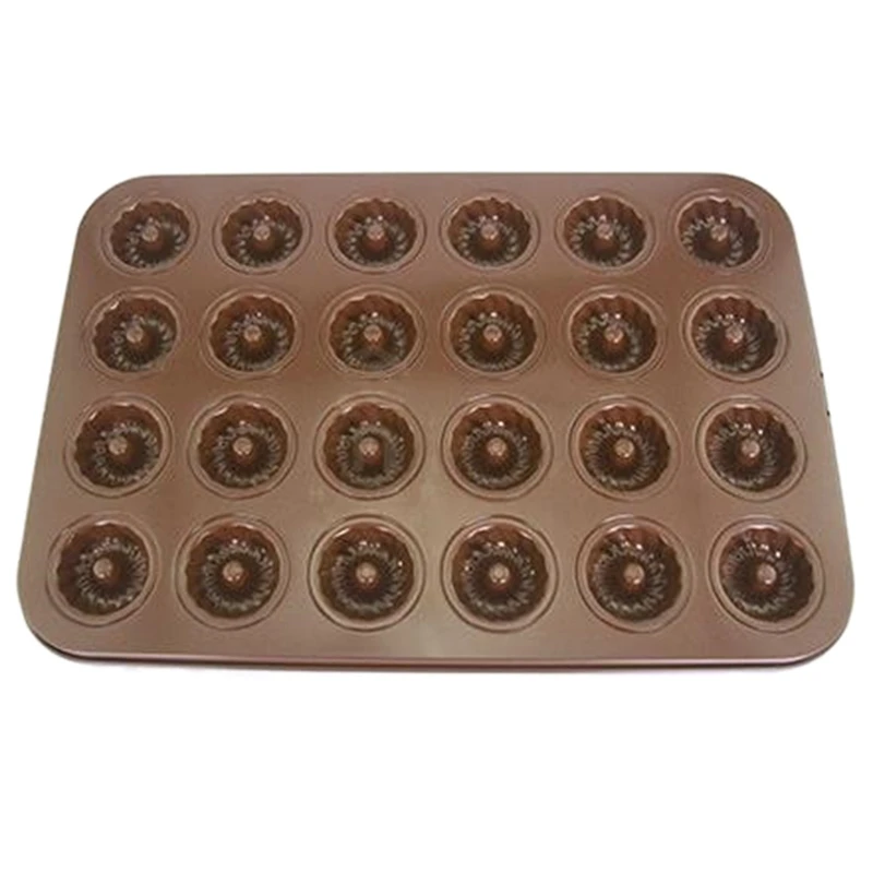 

Hot Sale Bakeware Mini Muffin Cake Baking Pan 24 Holes Cupcake Mold Non Stick Baking Dishes Carbon Steel Oven Trays Pastry Tool