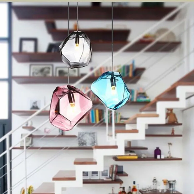 Скандинавское искусство разноцветные стеклянные Хрустальные подвесные