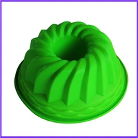 24cm11cm bundt swirl ring silicone cake bread pastry tray mold pan bakeware mould christmas decorating tools