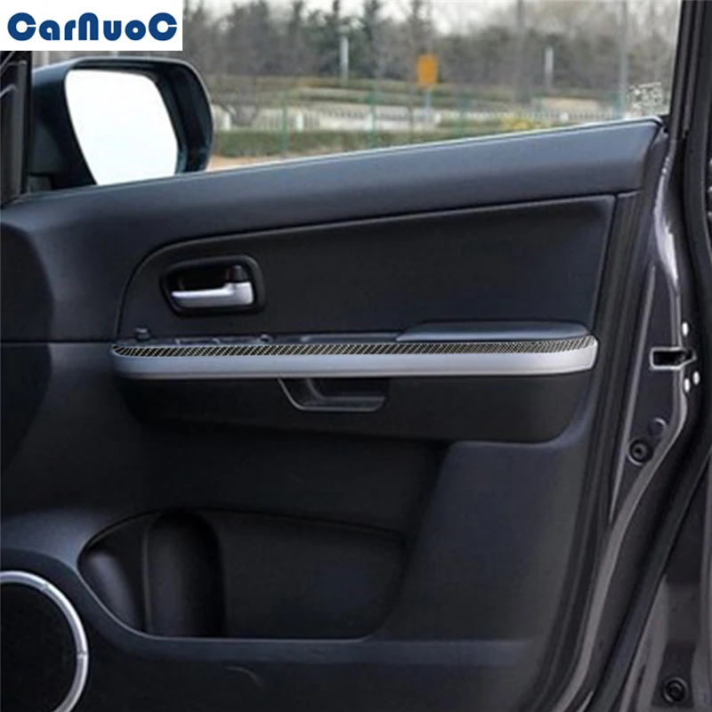 

For Suzuki Grand Vitara 2006-2013 Manual Gear Car Copilot Door Panel Trim Decal Strip Carbon Fiber Sticker