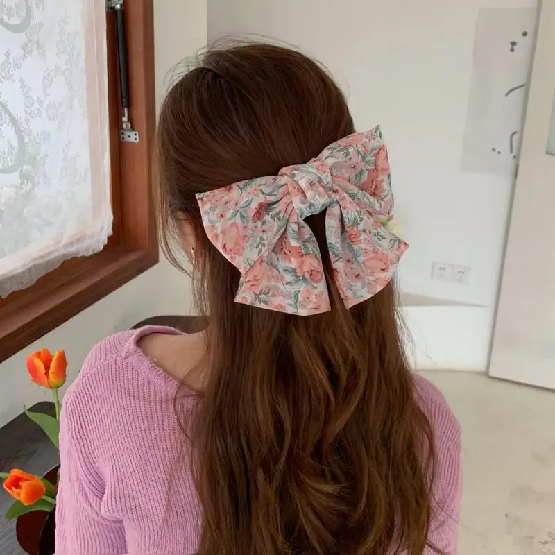 1 предмет Модный цветочный Заколки большой бант заколка для волос заколки