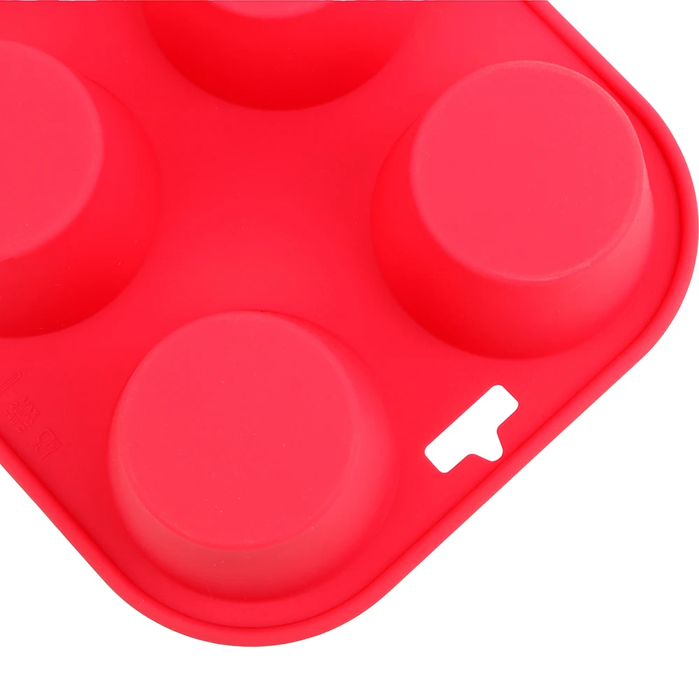 

Cake Mould Ice Tray Pudding 6 Holes Silicone Round Muffin Moussi Mold Baking DIY Tool Non-Stick Chocolate Cake Cup