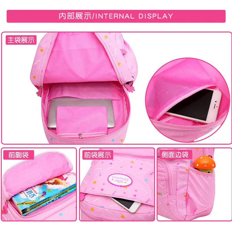 Girls Princess School Bags Children Backpacks For Teenagers 2023 Lightweight Waterproof School Bags Child Orthopedics Schoolbags