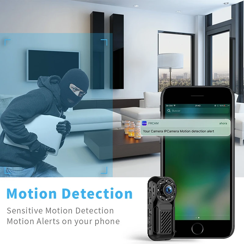 Мини-камера с инфракрасным датчиком движения 1080P Wi-Fi | Электроника