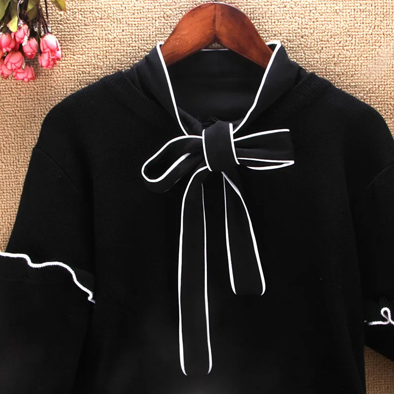 Linbaiway хлопковая рубашка с фальшивым воротником галстук для женщин черный женский