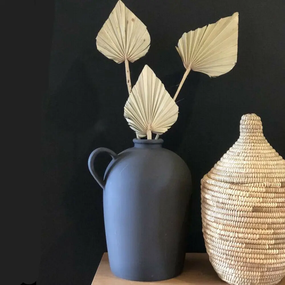 10 unids/set secos Palm Spears hojas de palma secas hojas de palma flores DIY decoraci&oacute;n de oficina KYY1539-0