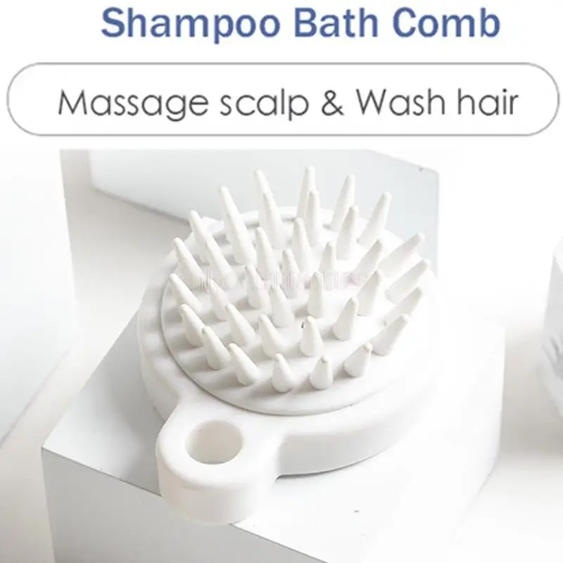 

Силиконовая щетка для мытья волос, массажная Расческа для кожи головы, щетка для распутывания волос, инструмент для ухода за волосами в сало...