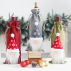 2022 рождественские украшения для дома, Рождественский чехол для винной бутылки, Безликий мешок для винной бутылки для пожилых людей, новогодние и рождественские украшения