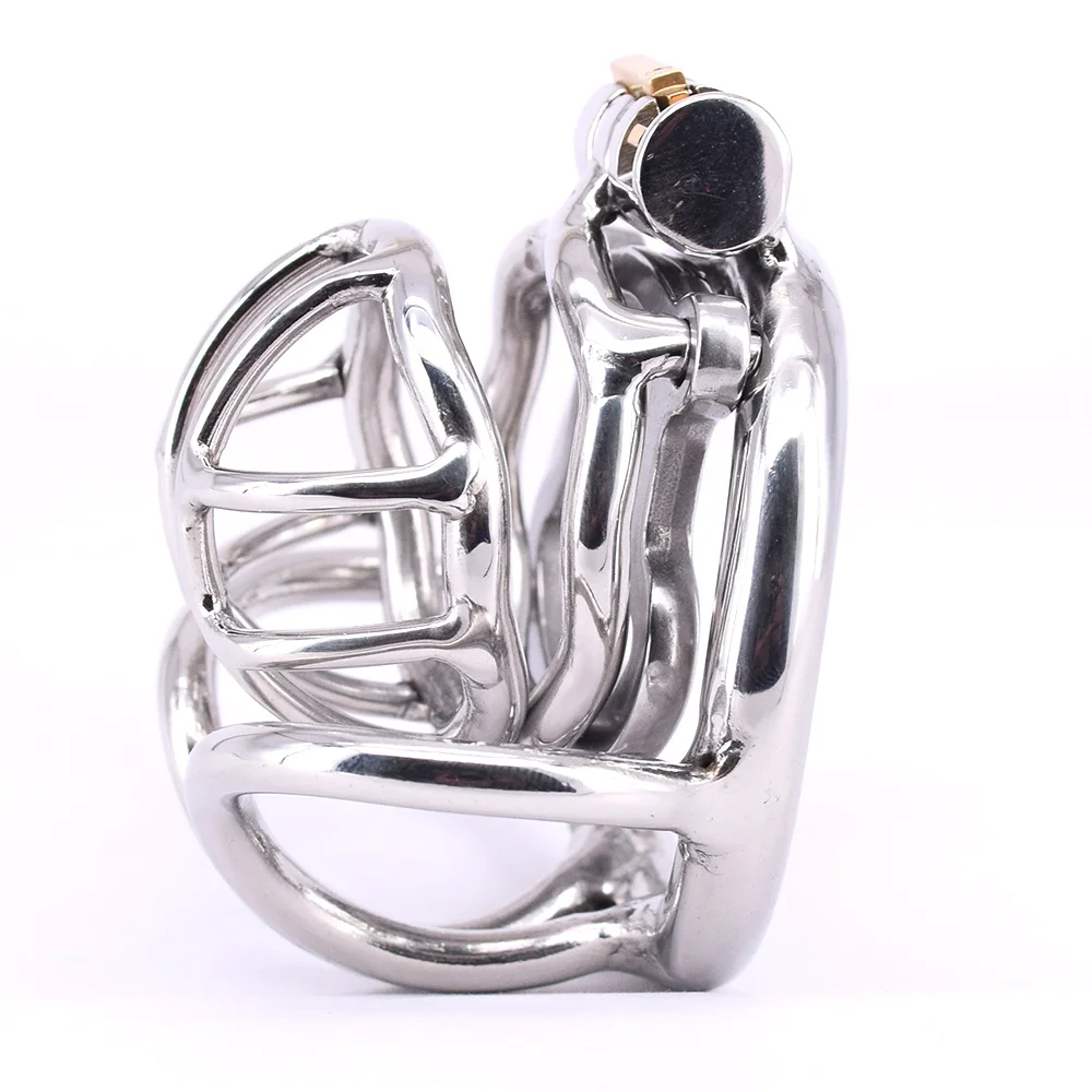 Мужская клетка верности из нержавеющей стали с кольцом против отключения