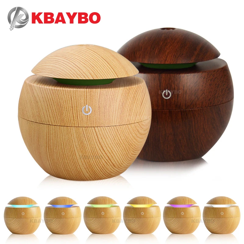 KBAYBO Aroma Essential Oil Diffuser Ultrasonic Cool Mist Humidifier Air Purifier 7 Color Change LED Night light for Office Home | Бытовая
