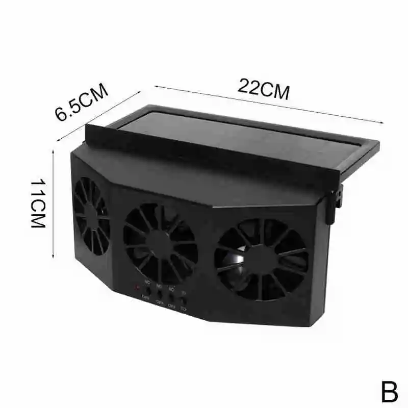 

Fashion Solar Powered Car Fan Summer Air Vent Cool Fan Auto Cooler Portable Exhaust Conditioner Black White Can Choose