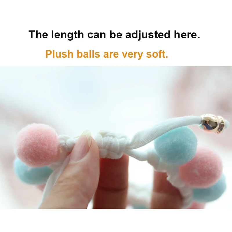 Plush Ball Bead Cute Cat Collar Woven Purple Sweet Dog Pet Necklace Scarf Kitty Accessories Puppy Neck Strap Yorkie Chihuahua | Дом и сад