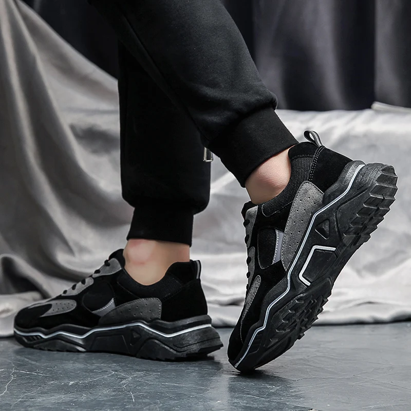 Уличная Мужская Спортивная обувь для бега на толстой подошве дышащая модные