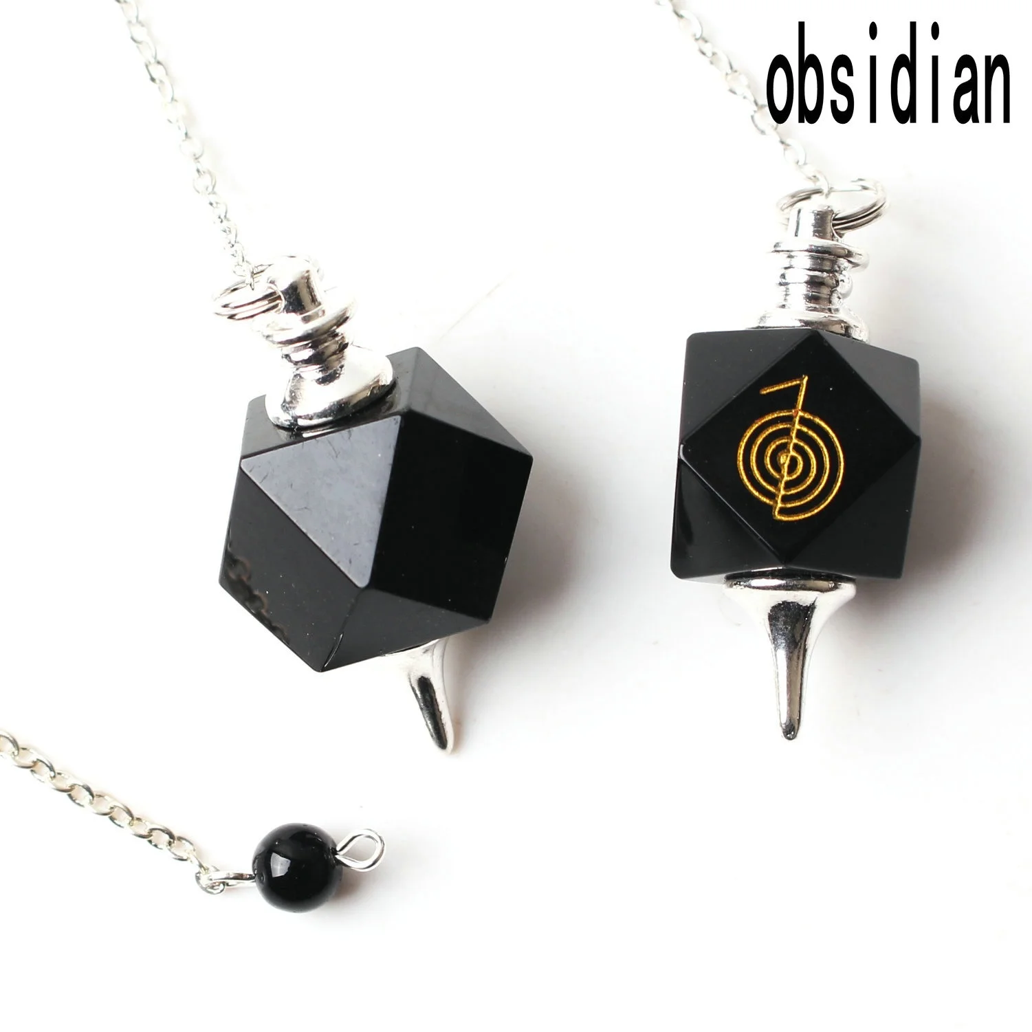 1 шт. натуральный Dodecahedron кристаллический маятник лечебные руны чакры с