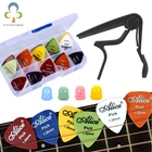 Инструмент для настройки гитары Комплект 24 шт. медиаторы с коробка + 1 гитарный капо + 4 пальца протектор гитары Запчасти Аксессуары для гитары Комплект GYH