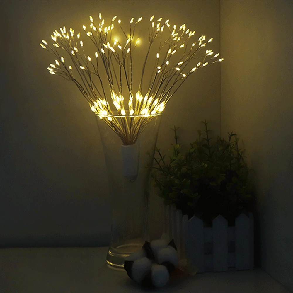 120/198 LED String Light Waterproof Warm White Firework Battery Operated Silver Wire Christmas Wedding Party Garland Fairy | Лампы и