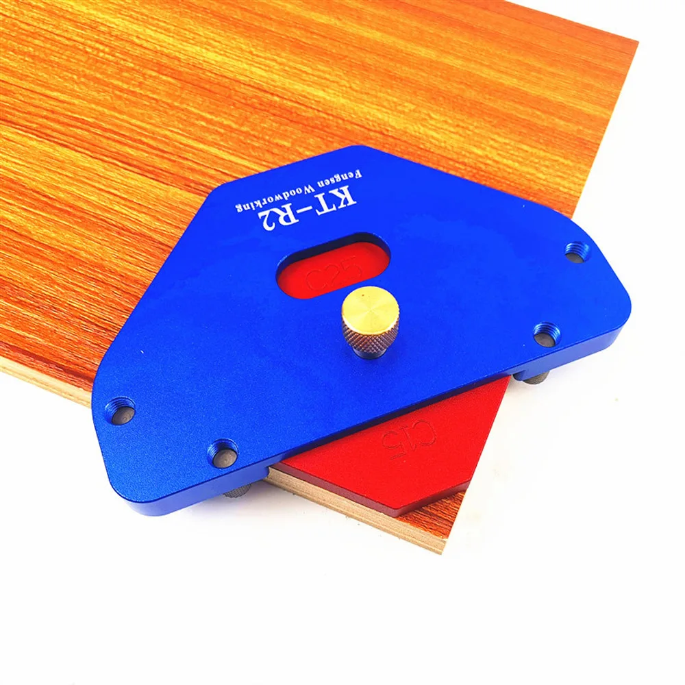

KT-R2 Wood Panel Radius Quick Round Arc Positioning Template Aluminum Alloy Woodworking Tool R Corner Locating Plate
