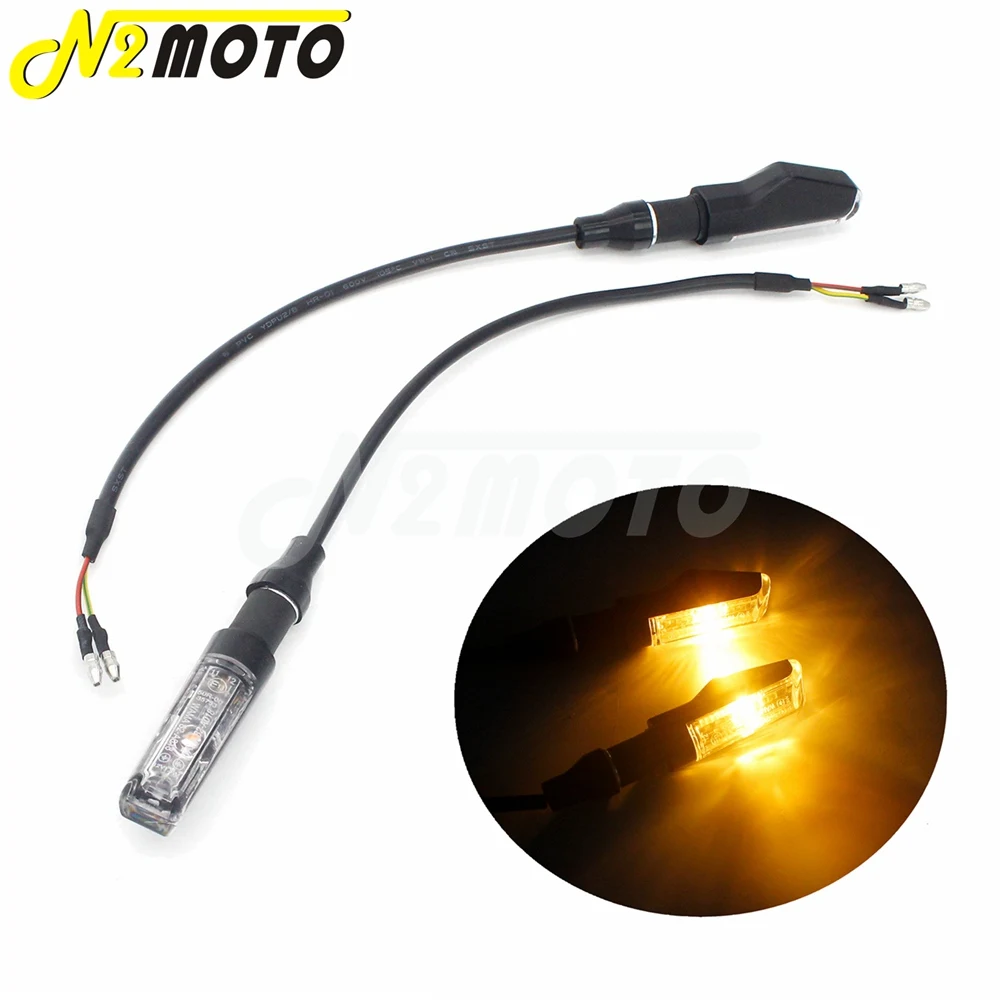 

2pcs/set Universal Motorcycle Blinker 12V Amber LED Turn Signal Indicator Light For Honda Suzuki Kawasaki Yamaha BMW Custom
