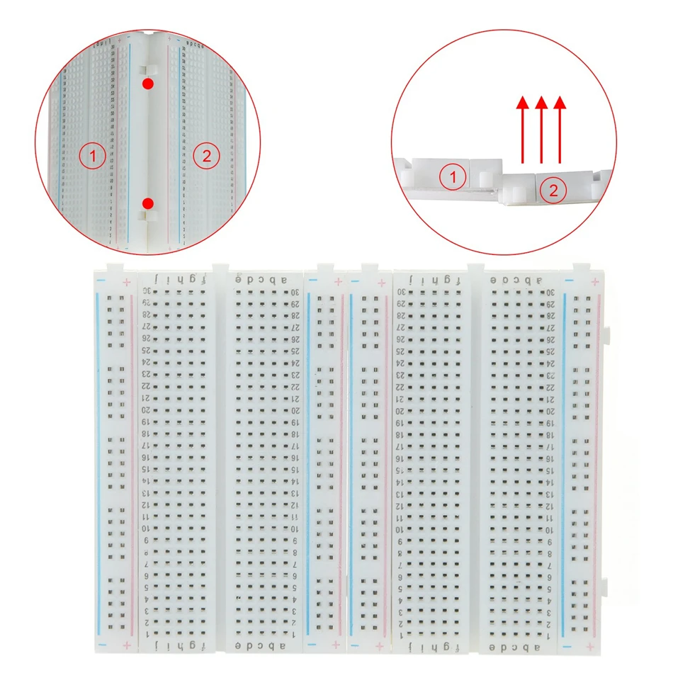 Макетная плата без пайки с джампедами 400 контактный прототип печатной платы Dupont