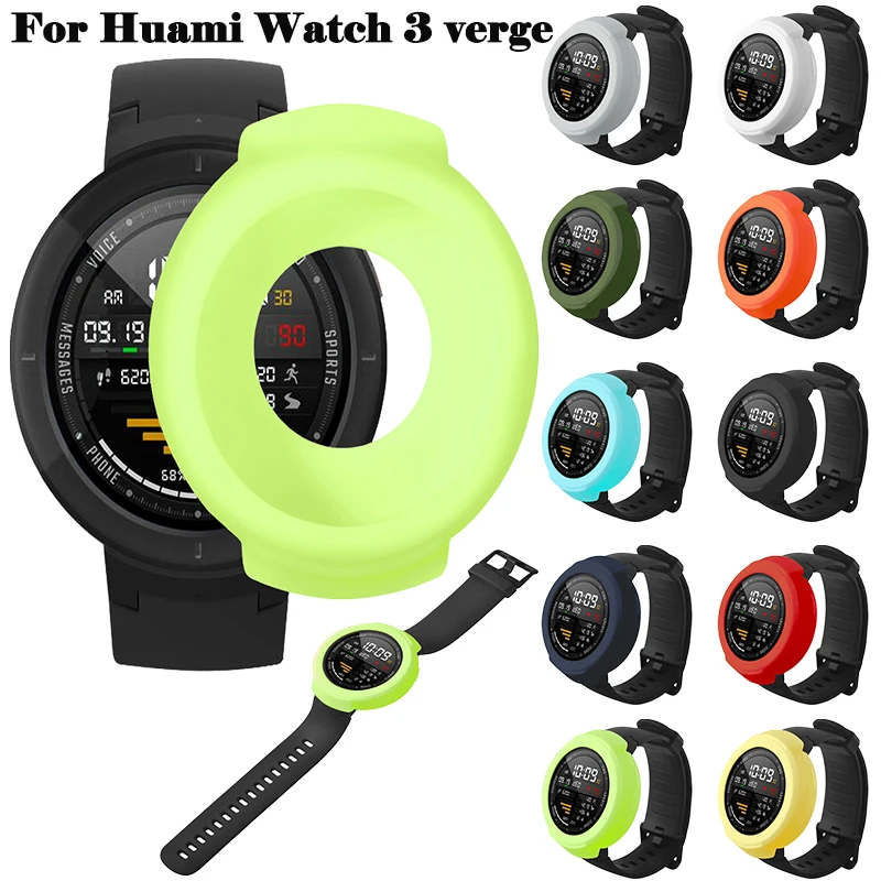 

Soft Silicone Protective Case Cover for Amazfit Verge Watch Protector Frame Shell for Xiaomi Huami 3 Verge Wacth Accessories 059