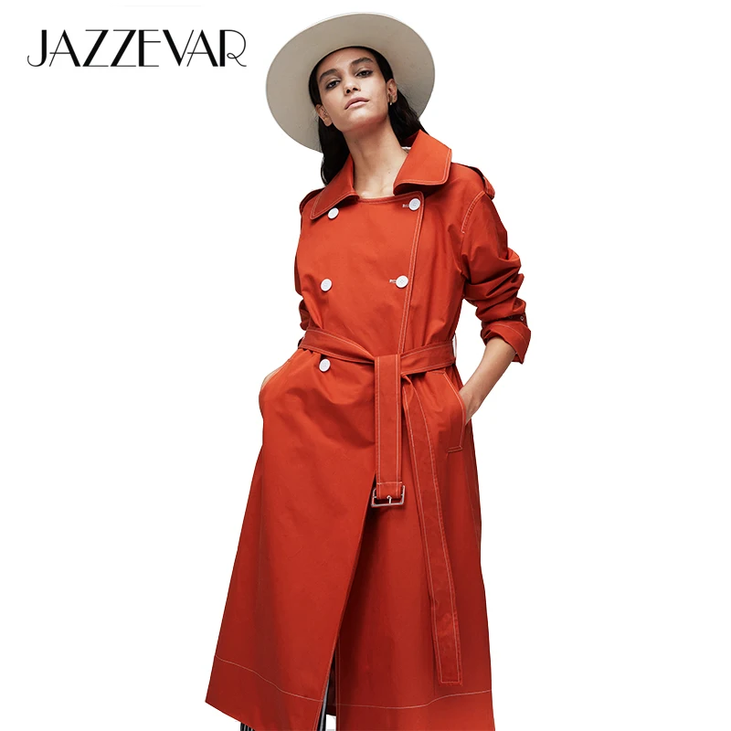 Новое поступление осеннее пальто JAZZEVAR2021 Женский Топ хлопковый двубортный