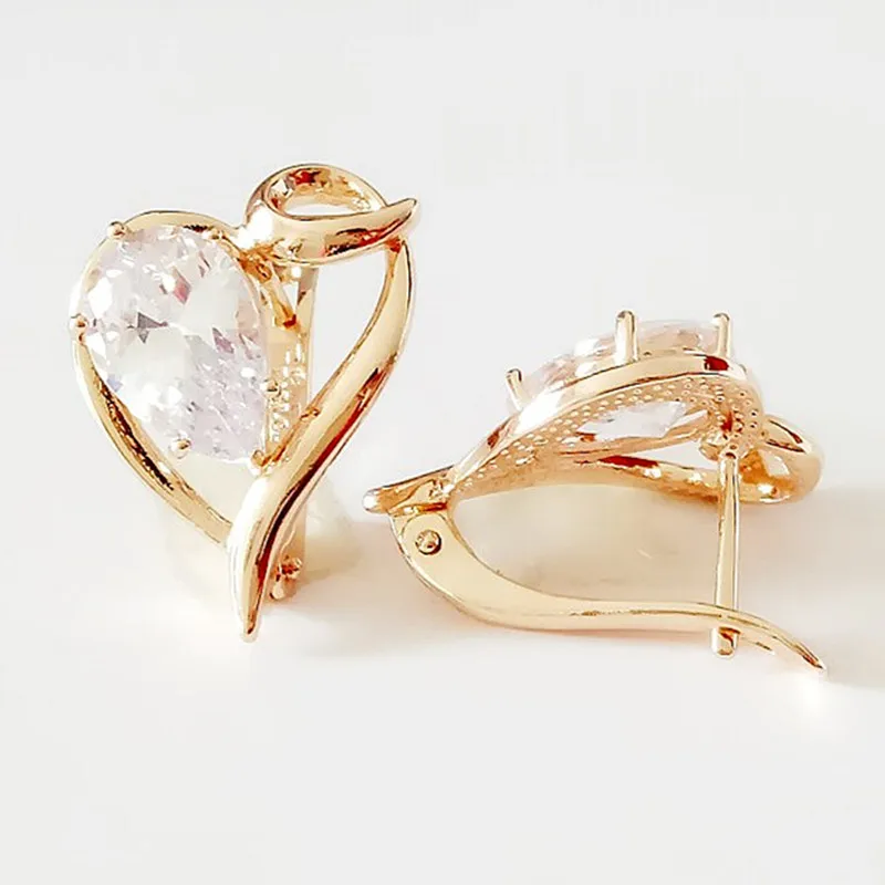 Комплект из колье и серёг под розовое золото 585 пробы|designer jewelry set|fashion setjewelry sets |