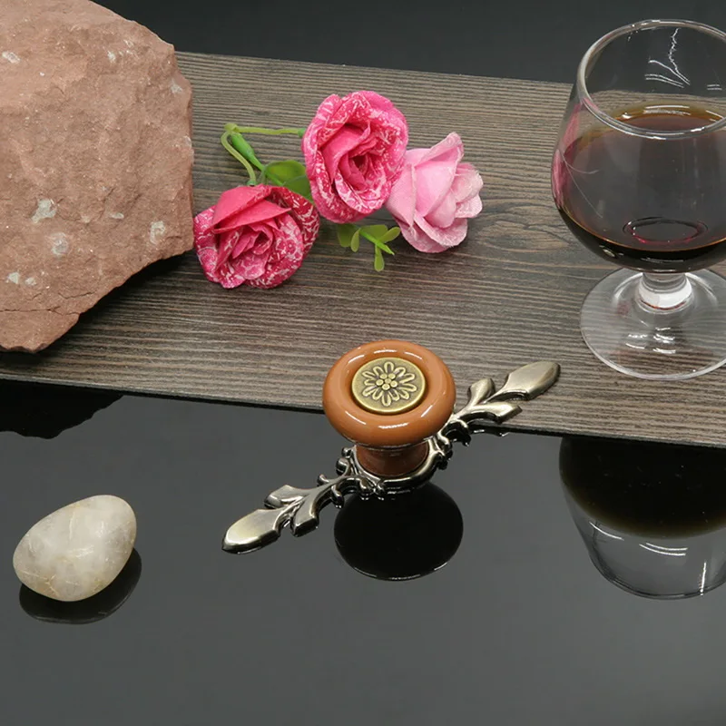 Винтажные мебельные ручки керамические для шкафа и дверного выдвижная ручка