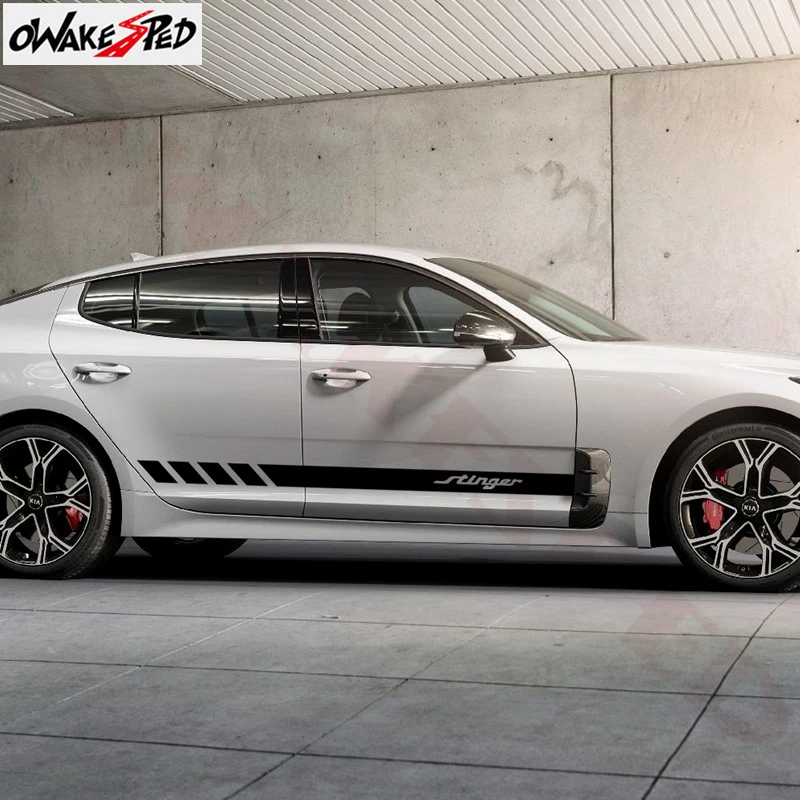 Двусторонняя наклейка в полоску на дверь автомобиля для KIA Stinger GT 2011 2018 гоночная