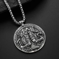 death god anubis necklace egypt coin pendant stainless steel chain vintage mens retro neck chain for men hip hop jewelry gift