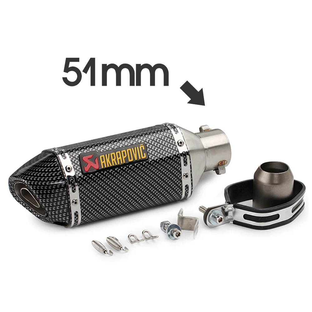 PQG-007-DA Мотоцикл Akrapovic выхлоп 51 мм мото Глушитель Трубы побега с дБ убийца для yamaha tracer 700 thundercat r6 2000 xj600 dt tzr - Цвет: PQG-007-DA