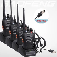 4pcslot bf 888s baofeng walkie talkie usb charge adapter uhf rx 420 450mhz 2 way radio tx 450 long range with earphone baofeng