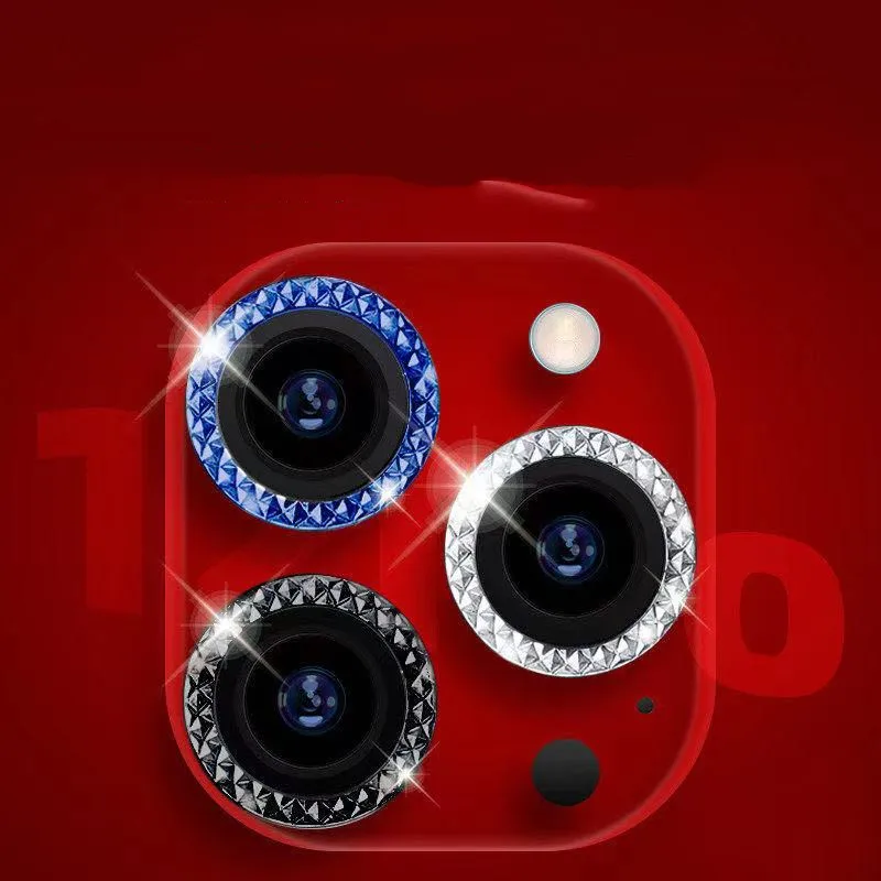 

Diamond Camera Lens Tempered Glass For iPhone 12 Pro Max 12 Mini Metal Case Colorful Shiny Protector For iPhone 11 pro