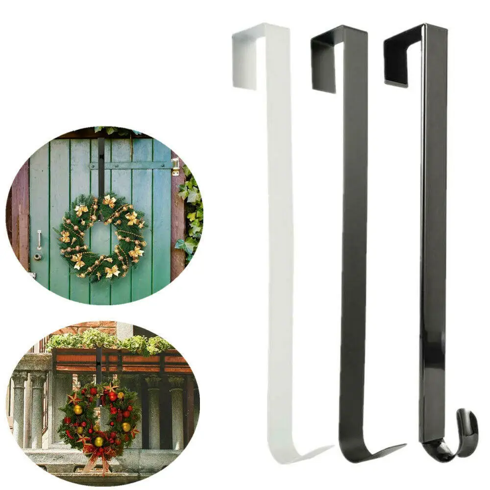 

Wreath Door Hanger Metal Towel Clothes Hook Home Kitchen Wall Hooks Garland Holder Christmas Party Decoration