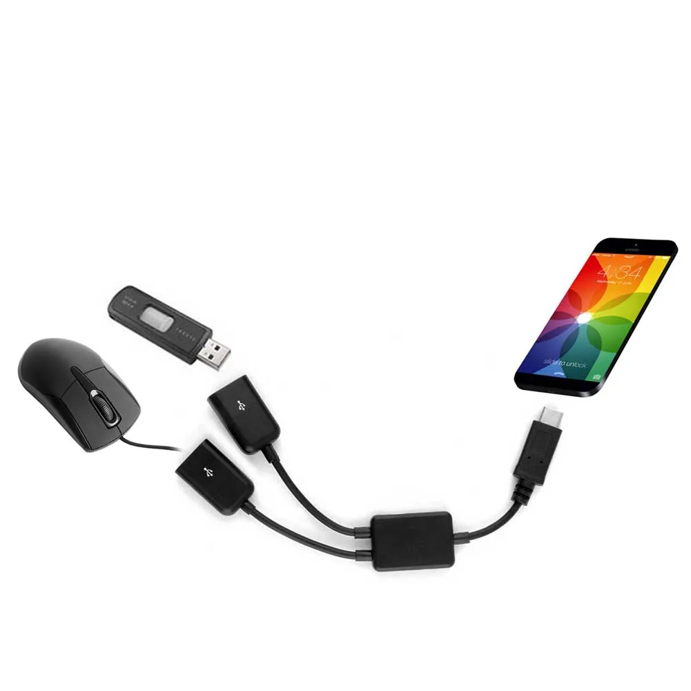 2 в 1 USB 3 Type-C к 0 адаптер для зарядки OTG Hub NK-Shopping | Компьютеры и офис
