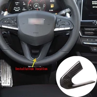 for cadillac ct5 car styling real carbon fiber steering wheel u shaped frame sticker car interior modification accessories