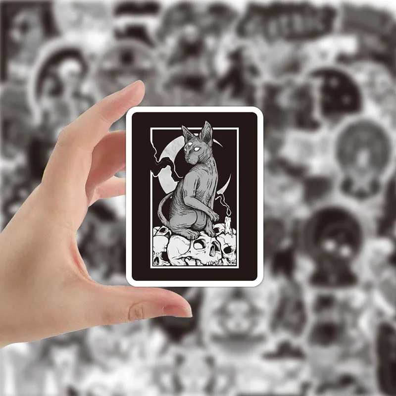 

10/50Pcs/set Classic Retro Gothic Terror Cartoon Graffiti Sticker For Luggage Fashion Laptop Decals Phone Case Kids Suitcase Toy