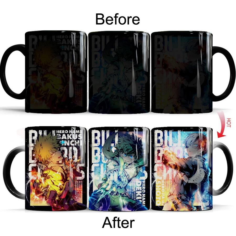 

New My Hero Academia 11oz Ceramic Color Changing Tea Milk Gift Coffee Mug