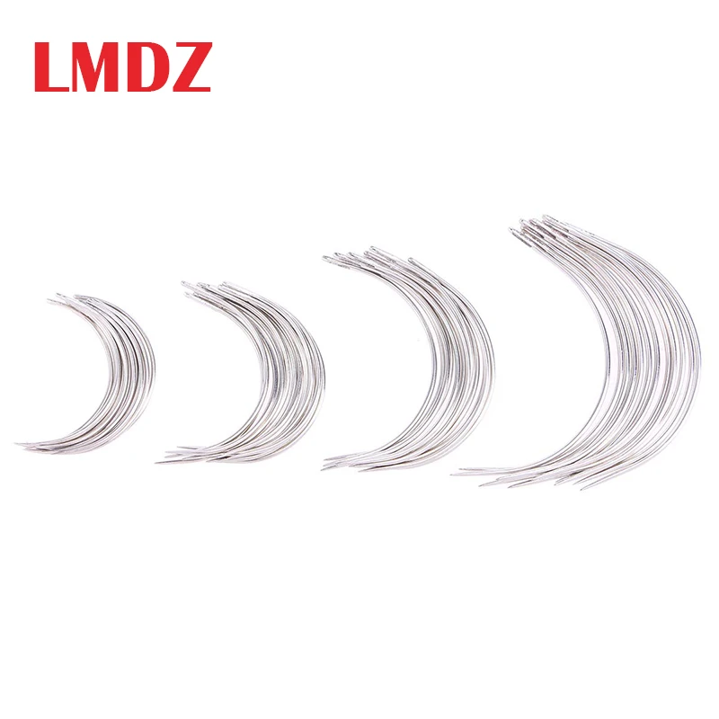 LMDZ 25Pcs C-Shape Curved Mattress Needles Hand Sewing Home Household Repair Sewing Needles about 35mm 40mm 50mm 55mm