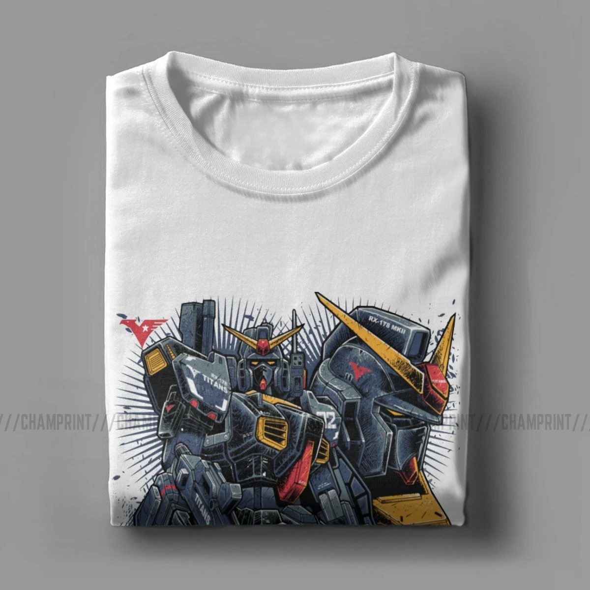 Футболка мужская хлопковая с коротким рукавом аниме футболка принтом Titans Gundam