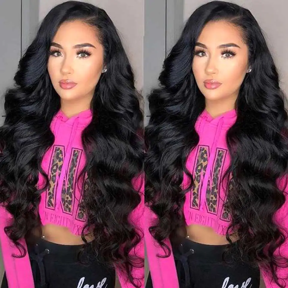 180% 13X4 Lace Front Human Hair Wigs HD Invisible Undetectable Brazilian Body Wave Transparent Lace Front Wigs For Black Women