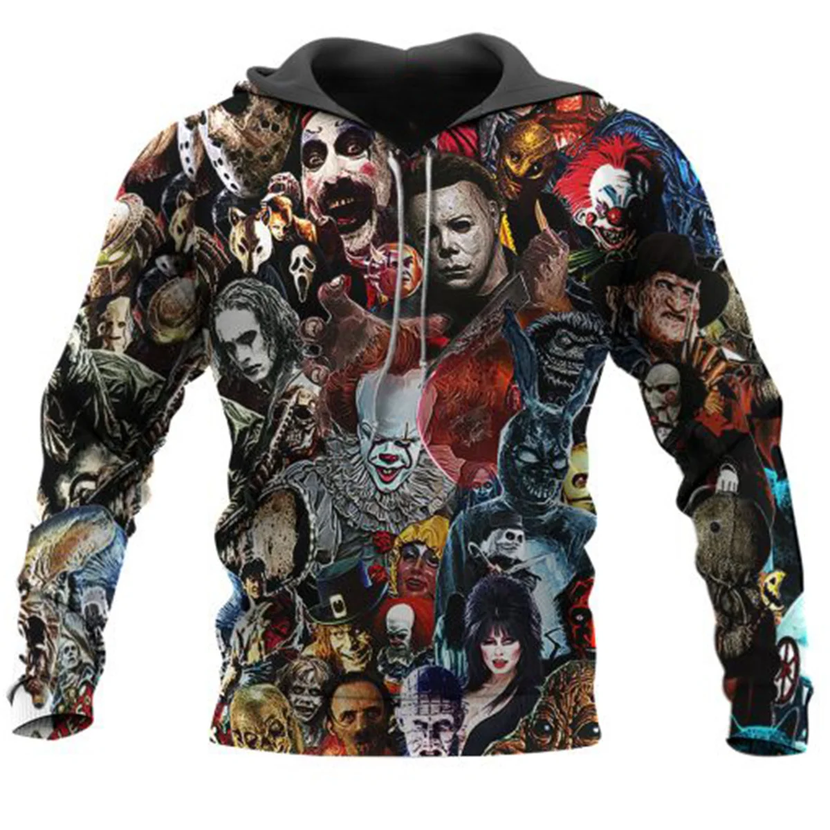 

Толстовка с капюшоном для мужчин и женщин, Модный свитшот унисекс в стиле Хэллоуин, с 3D принтом ужасов, худи в стиле Харадзюку, на осень
