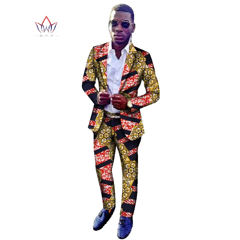 

Customize 2 Pieces Blazer Pants Suits Traditional Africa Style Suit Men Party Suit Men Suit Plus Size African Man Clothes WYN164