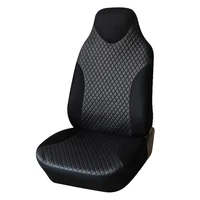 1pc car front seat cover pu imitated leather car interior accessories fit front seat elastic simple black