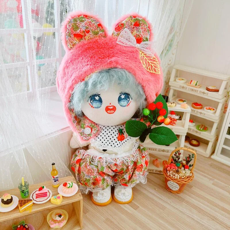 

Strawberry Leaf Doll Clothes Set 20cm Plush Doll Accessories Star Doll Dress Up