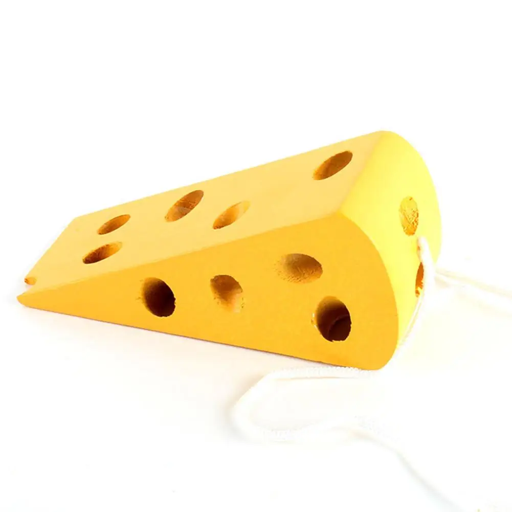 Clearance Early Education Children Series- Lines Game Woodens Lacing Cheese Toys Beneficials Wisdoms Emulate Toys