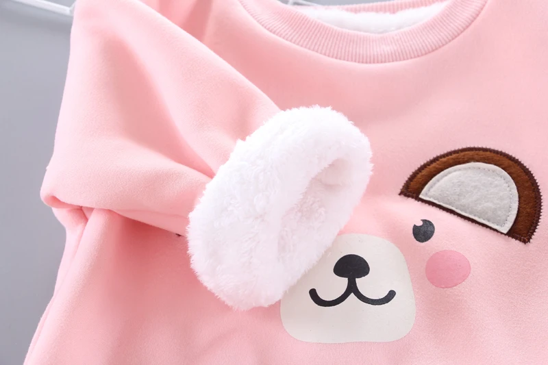 DIIMUU теплые толстовки для маленьких девочек Одежда мальчиков зимние пуловеры