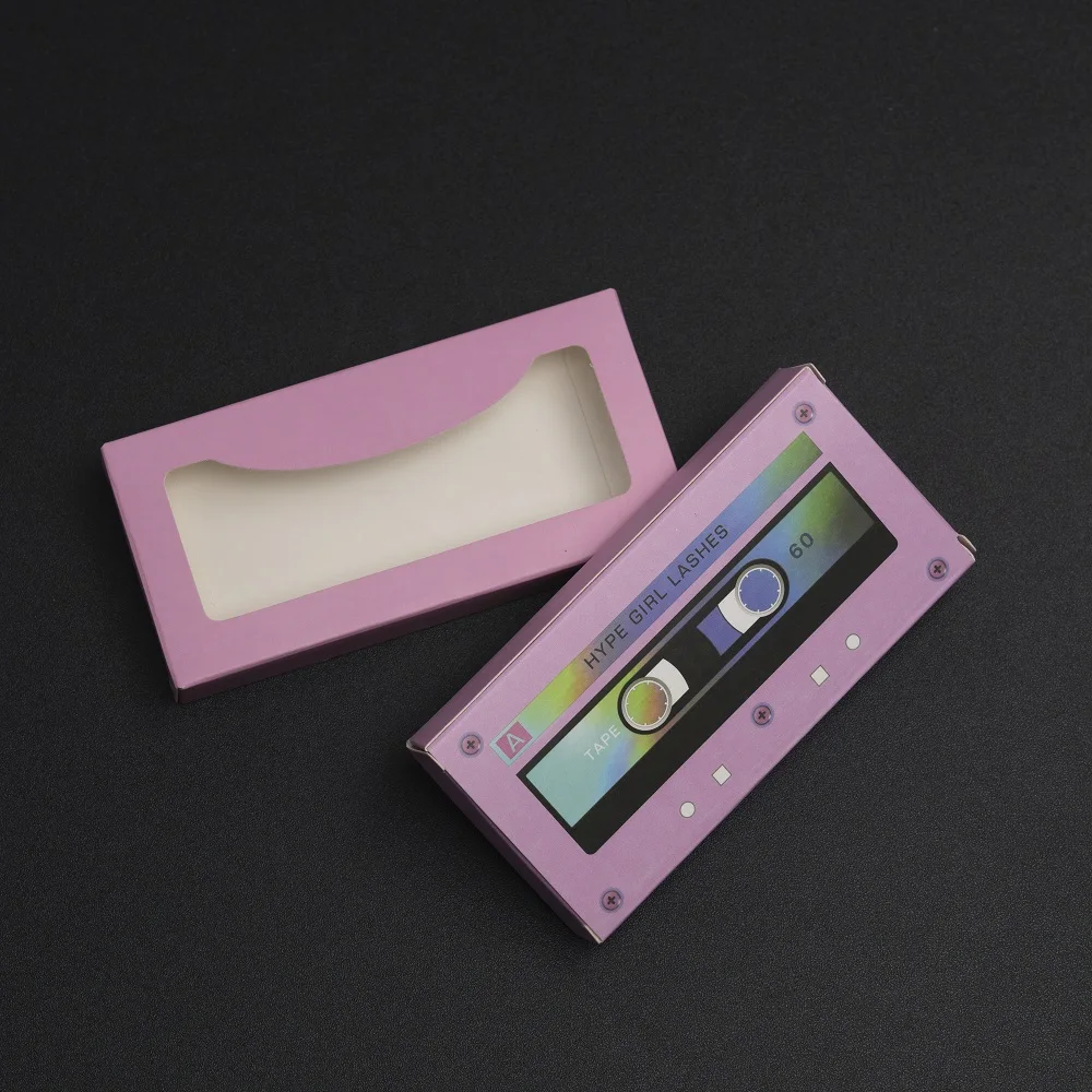 

Wholesale False Strip Eyelashes Paper Package Box Bulk Faux Cils Mink Eye Lash Rectangle Empty Case